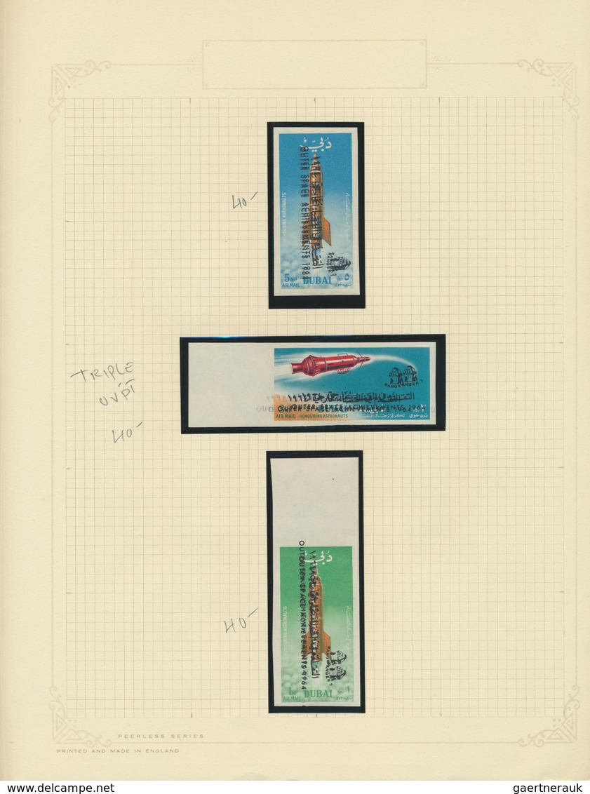 25458 Thematik: Raumfahrt / Astronautics: 1964, Dubai Space Issues, Specialised Assortment Of More Than 10 - Autres & Non Classés