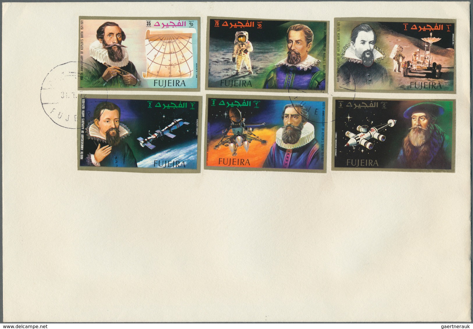 25462 Thematik: Raumfahrt / astronautics: 1966/1973, Fujeira, assortement of 34 covers (mainly unaddressed