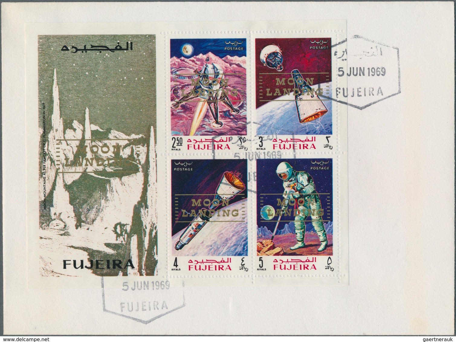 25462 Thematik: Raumfahrt / astronautics: 1966/1973, Fujeira, assortement of 34 covers (mainly unaddressed