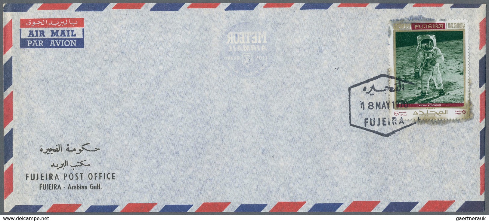 25463 Thematik: Raumfahrt / astronautics: 1969/1973, Ajman/Fujeira, group of 18 covers (registered airmail