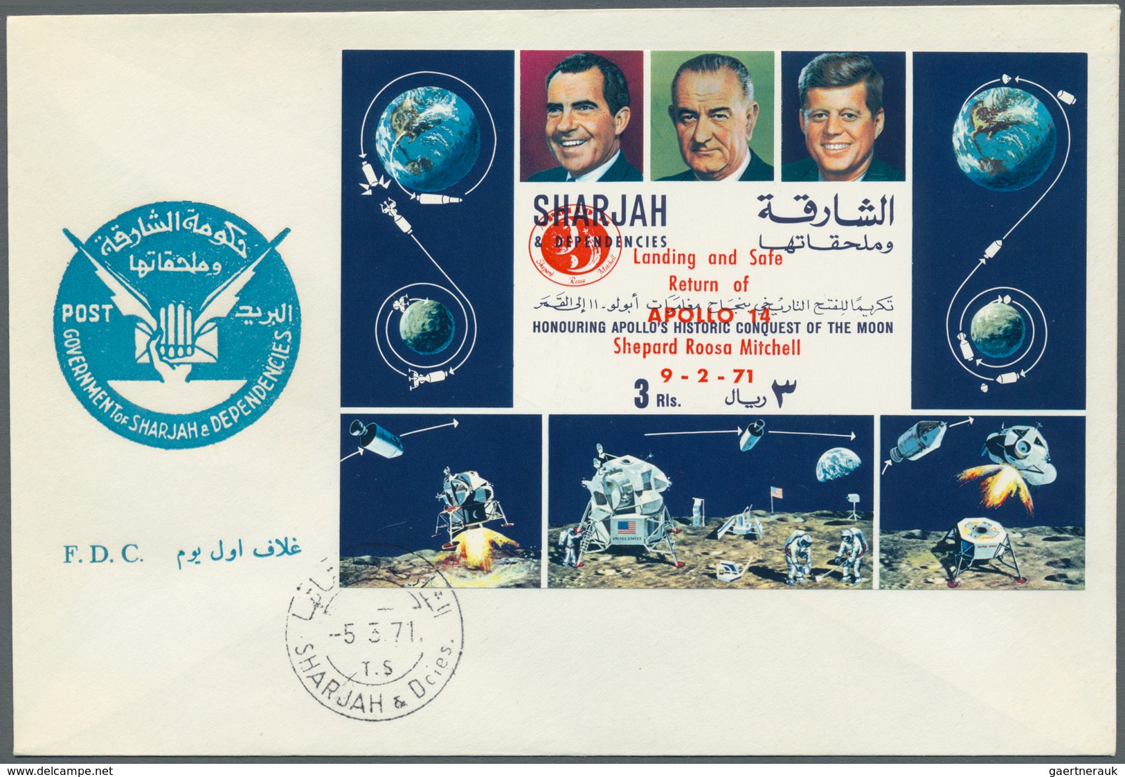 25468 Thematik: Raumfahrt / Astronautics: 1969/1971, Sharjah, Assortment Of 27 (mainly Cacheted) Envelopes - Autres & Non Classés