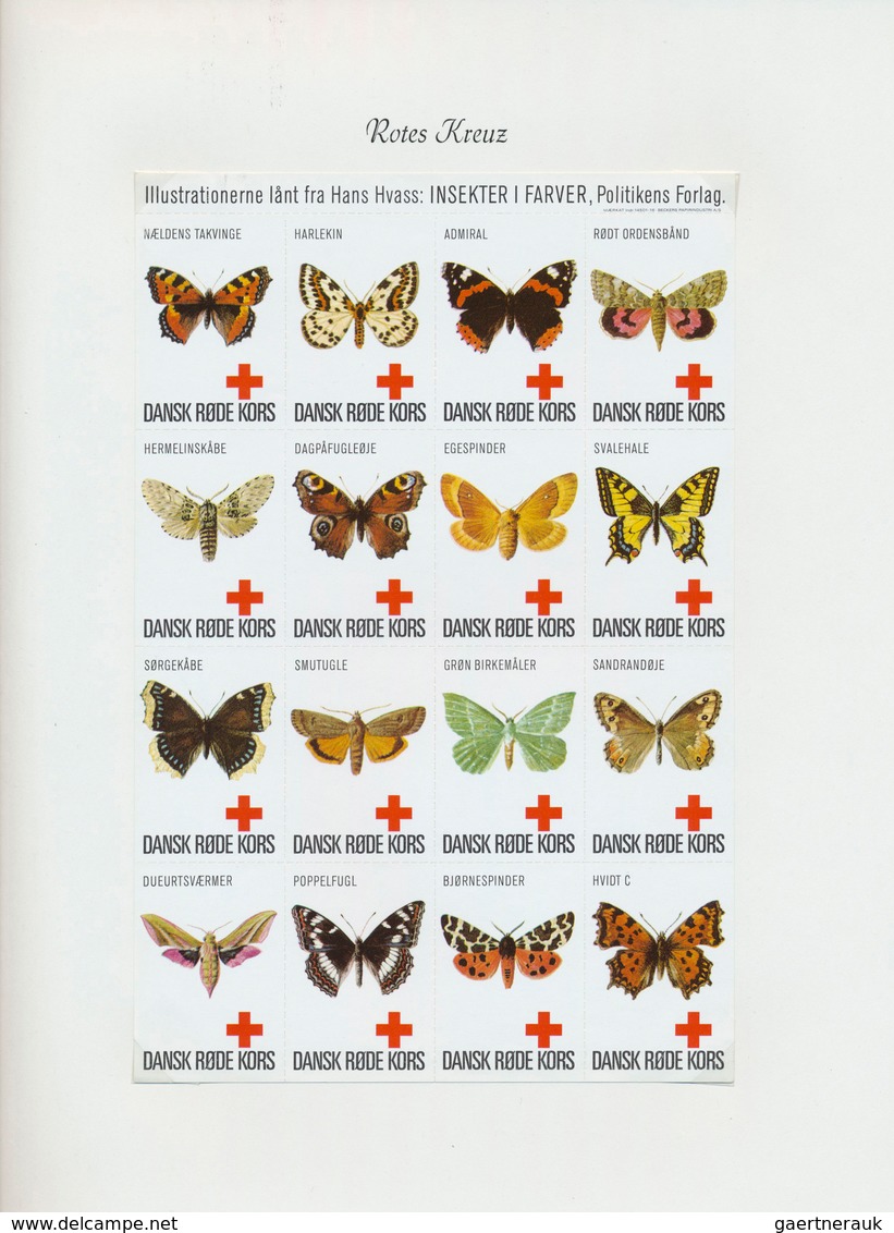 25498 Thematik: Rotes Kreuz / Red Cross: 1914-70, VIGNETTEN And Back Of The Book : Europe And Overseas, Co - Red Cross