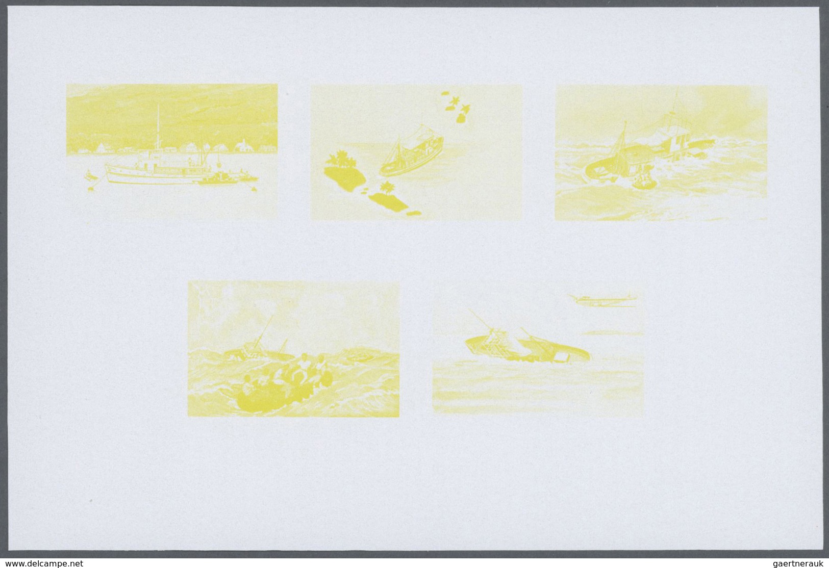 25512 Thematik: Schiffe / Ships: 1975, Samoa. Progressive Proofs For The Souvenir Sheet Of The Issue THE M - Bateaux