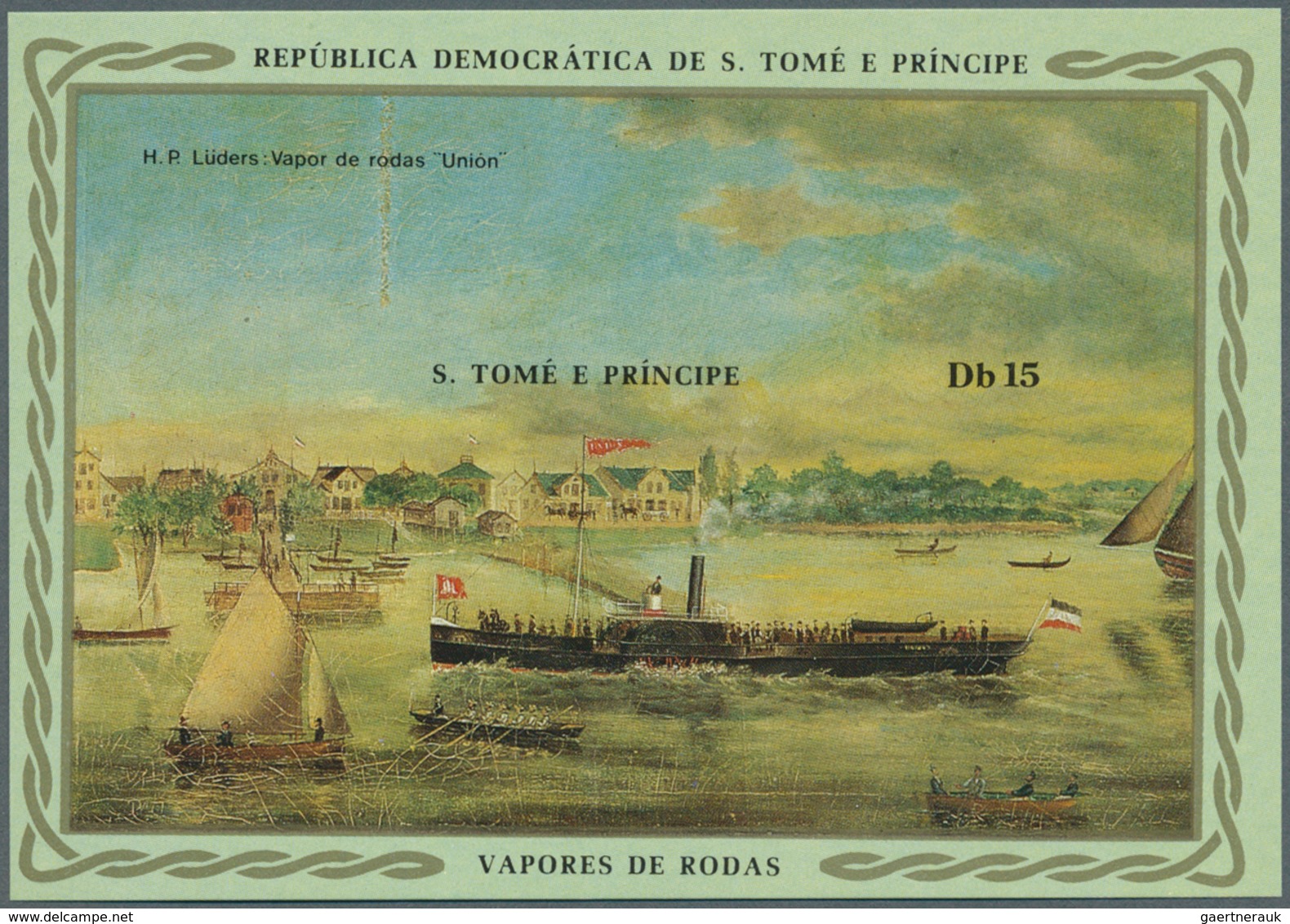 25515 Thematik: Schiffe / Ships: 1984, SAO TOME E PRINCIPE: Paddle Steamers Set Of Three Different IMPERFO - Bateaux