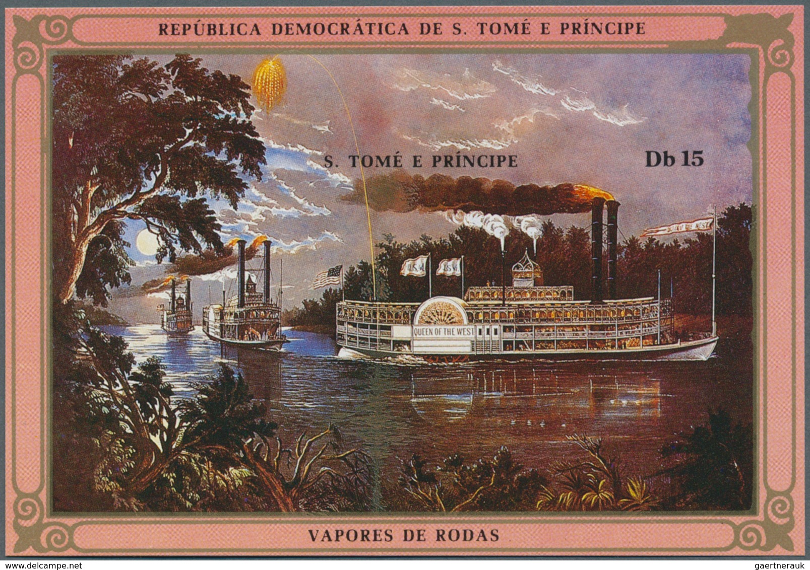 25515 Thematik: Schiffe / Ships: 1984, SAO TOME E PRINCIPE: Paddle Steamers Set Of Three Different IMPERFO - Schiffe