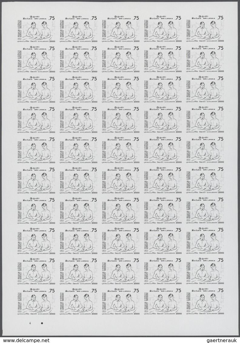 25531 Thematik: Schulen, Ausbildung / Schools, Education: 1986, Sri Lanka. Progressive Proofs Set Of Sheet - Autres & Non Classés