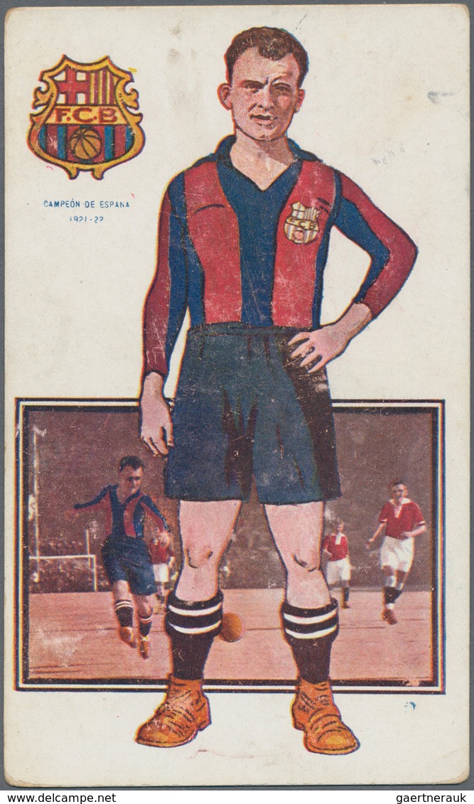 25567 Thematik: Sport-Fußball / sport-soccer, football: 1921/1922, FC BARCELONA, "CAMPEON DE ESPANA", grou