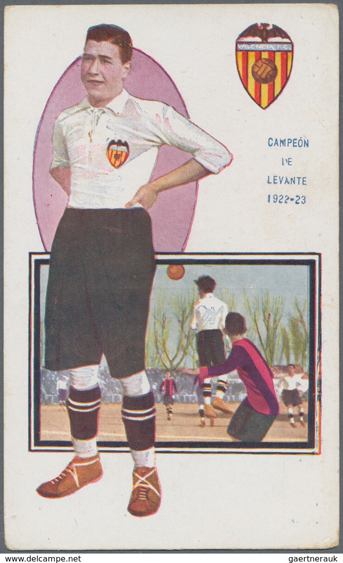 25569 Thematik: Sport-Fußball / sport-soccer, football: 1922/1923, FC VALENCIA, "CAMPEON DE LEVANTE", grou