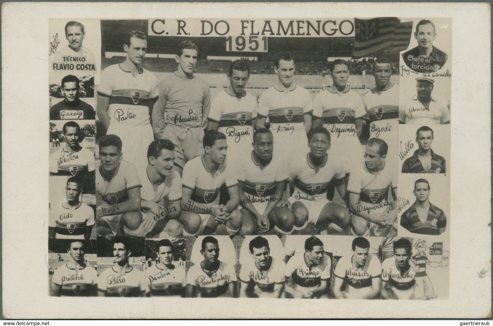 25574 Thematik: Sport-Fußball / Sport-soccer, Football: 1951/1962, Brazil, Group Of Five Cards Depicting B - Autres & Non Classés