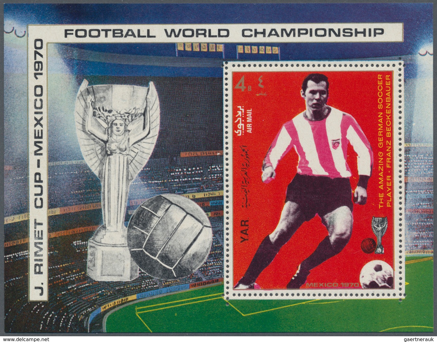 25585 Thematik: Sport-Fußball / Sport-soccer, Football: 1970, YEMEN: Football World Championship Mexico Tw - Autres & Non Classés