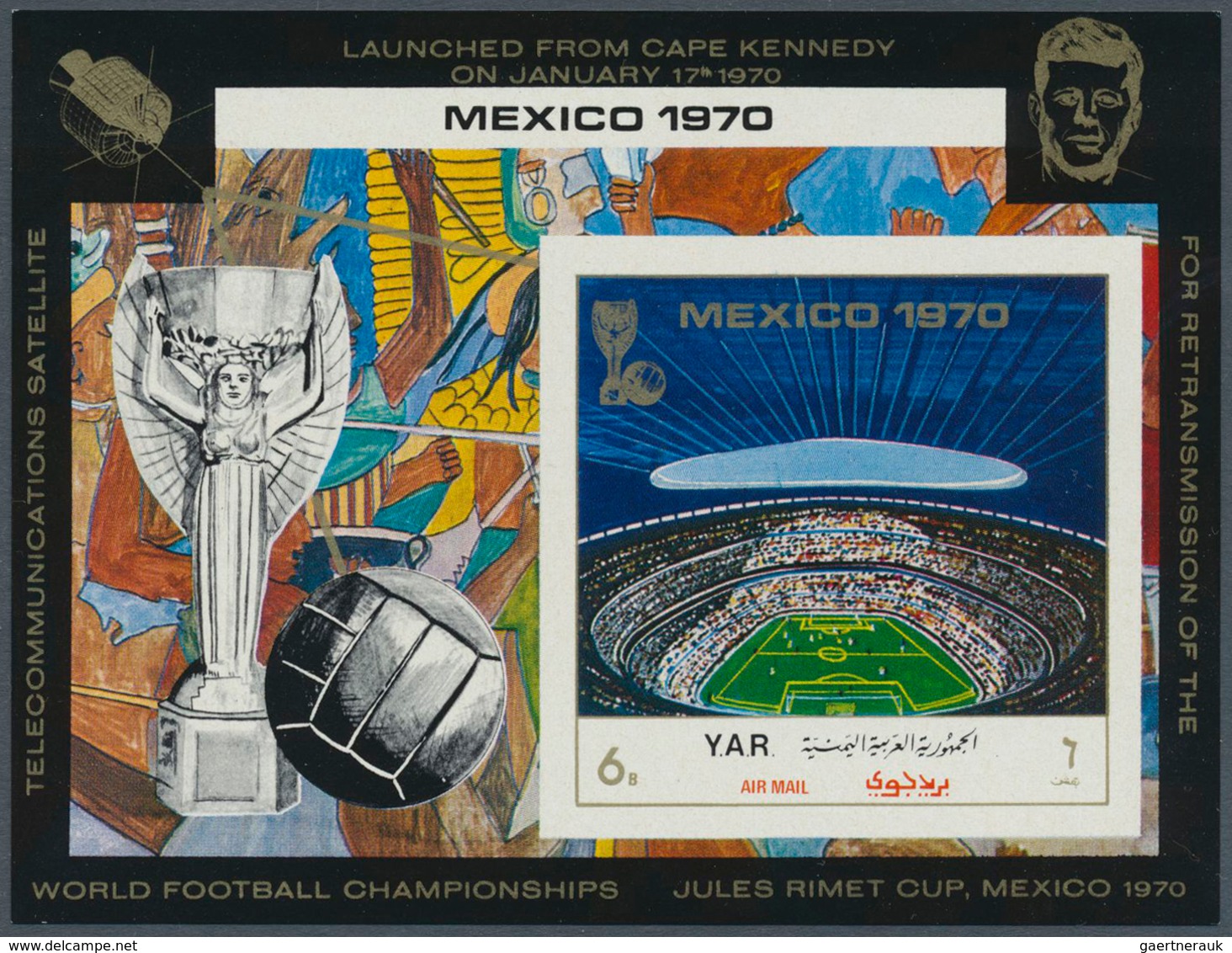 25587 Thematik: Sport-Fußball / Sport-soccer, Football: 1970, YEMEN: Football World Championship Mexico Tw - Autres & Non Classés