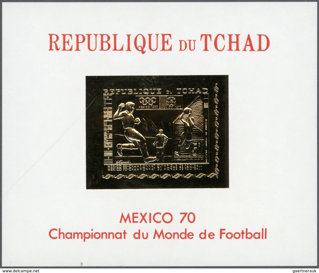 25594 Thematik: Sport-Fußball / Sport-soccer, Football: 1970, Tchad, Football World Championship/Olympic C - Autres & Non Classés