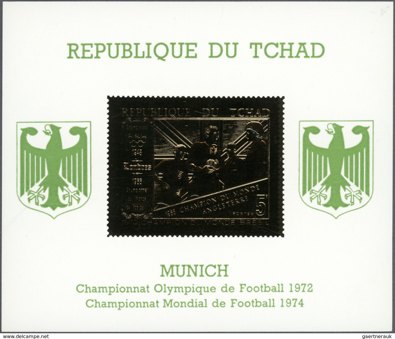 25596 Thematik: Sport-Fußball / Sport-soccer, Football: 1971, Tchad, Olympic Football Competition/World Ch - Autres & Non Classés