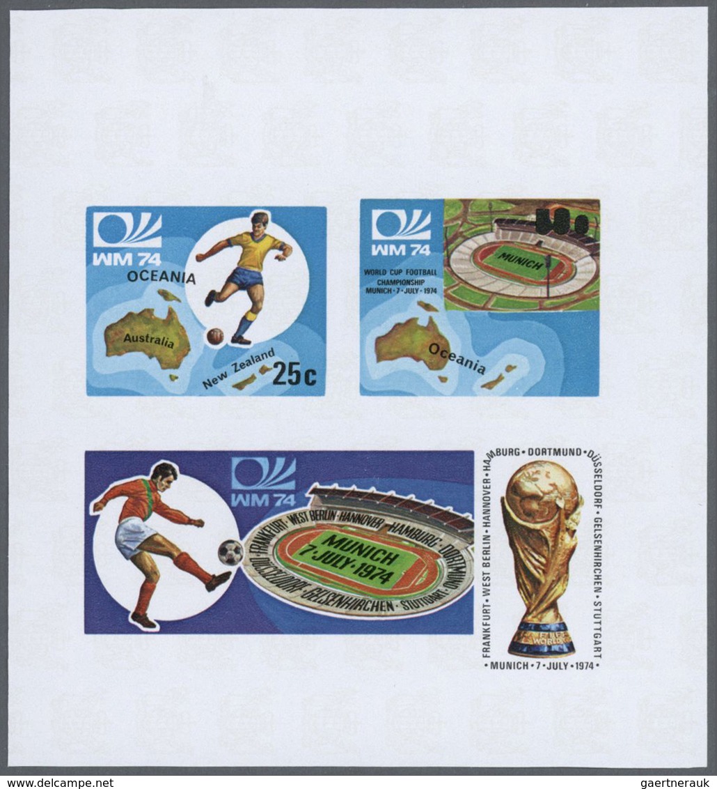 25598 Thematik: Sport-Fußball / Sport-soccer, Football: 1974, Cook Islands. Progressive Proofs For The Sou - Autres & Non Classés