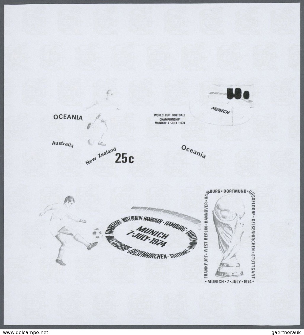 25598 Thematik: Sport-Fußball / Sport-soccer, Football: 1974, Cook Islands. Progressive Proofs For The Sou - Autres & Non Classés