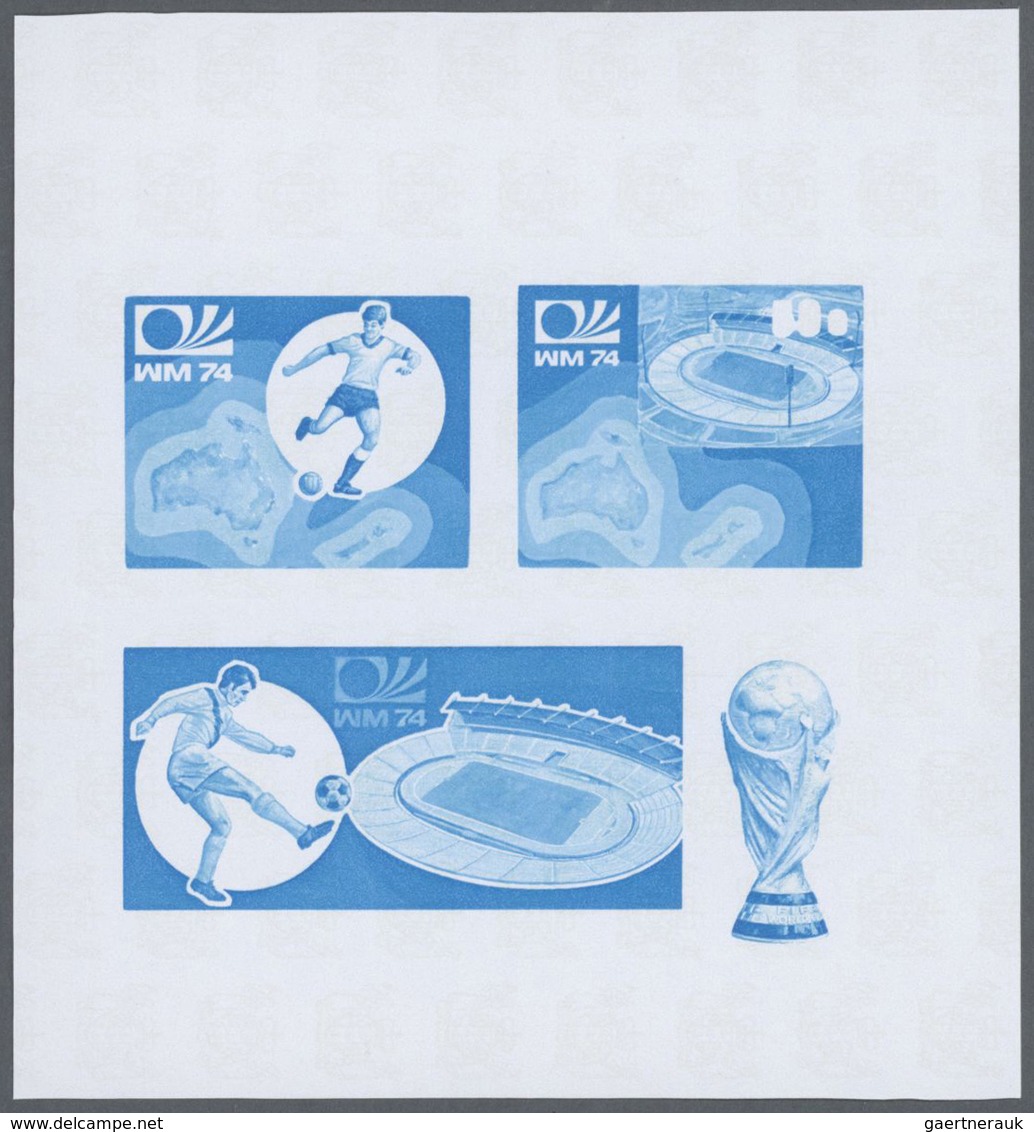 25598 Thematik: Sport-Fußball / Sport-soccer, Football: 1974, Cook Islands. Progressive Proofs For The Sou - Autres & Non Classés