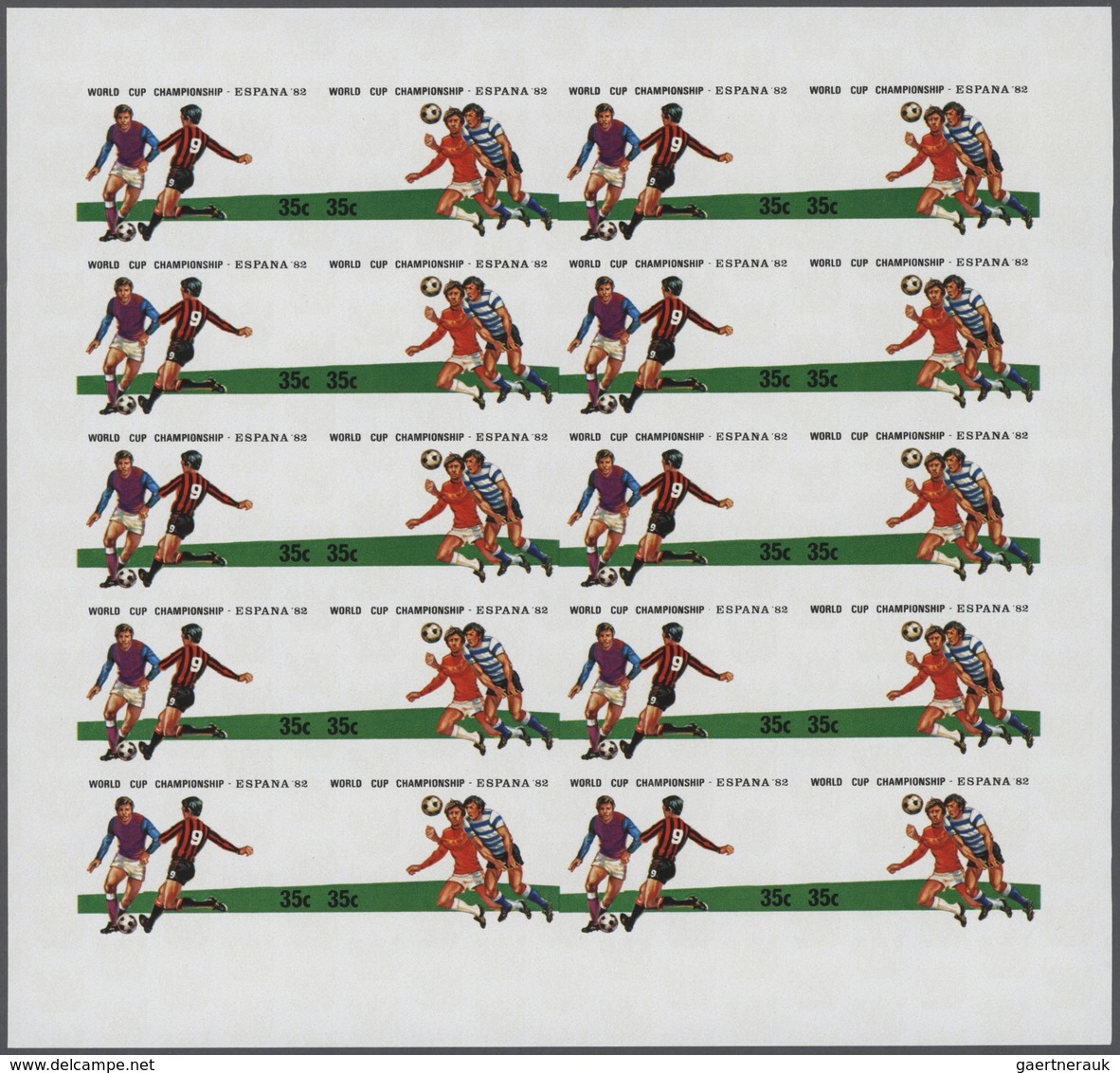 25602 Thematik: Sport-Fußball / Sport-soccer, Football: 1981, Cook Islands. Progressive Proofs Set Of Shee - Autres & Non Classés