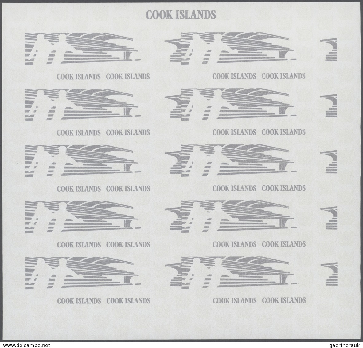 25602 Thematik: Sport-Fußball / sport-soccer, football: 1981, Cook Islands. Progressive proofs set of shee