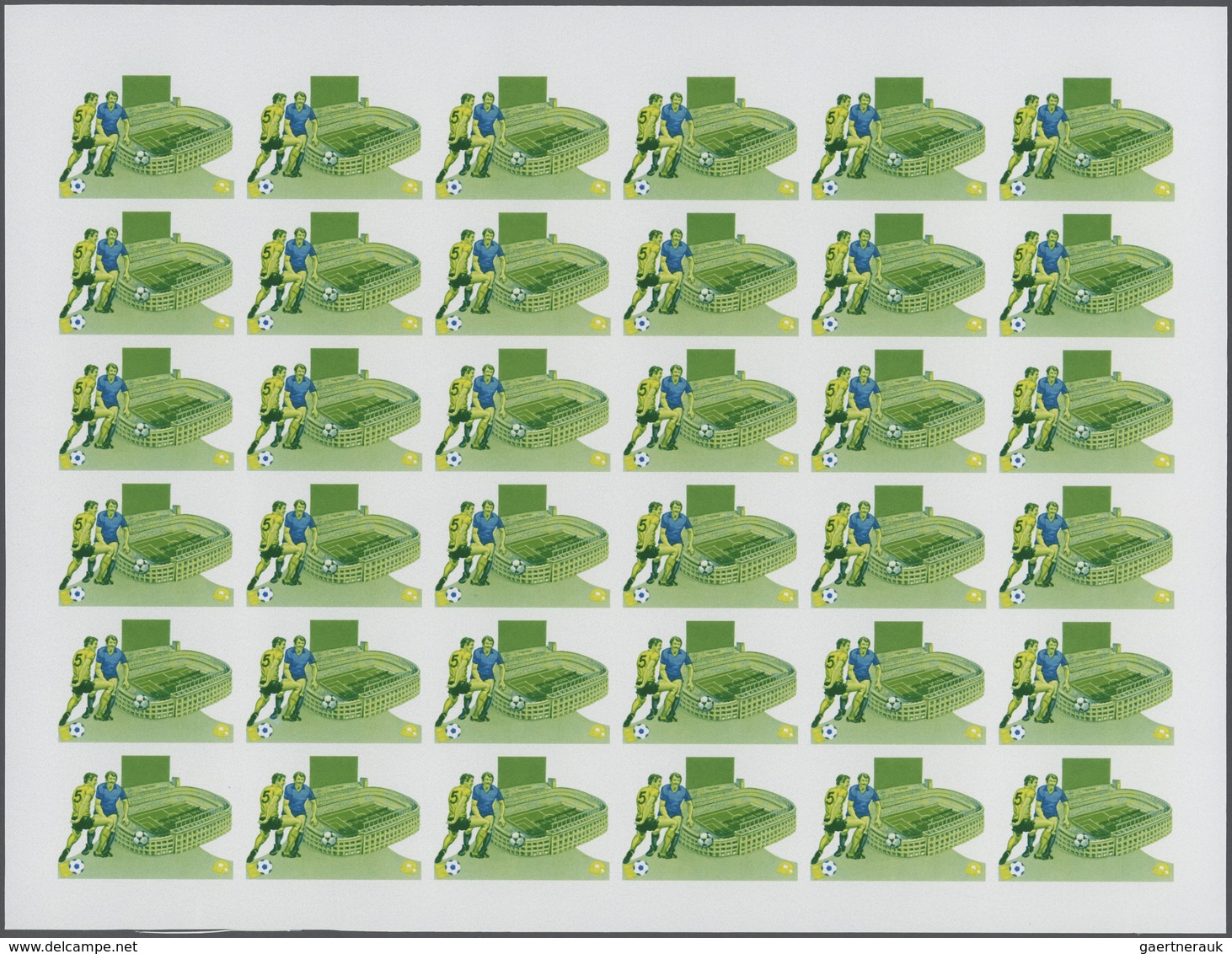 25606 Thematik: Sport-Fußball / Sport-soccer, Football: 1982, Guinea. Progressive Proofs Set Of Sheets For - Autres & Non Classés