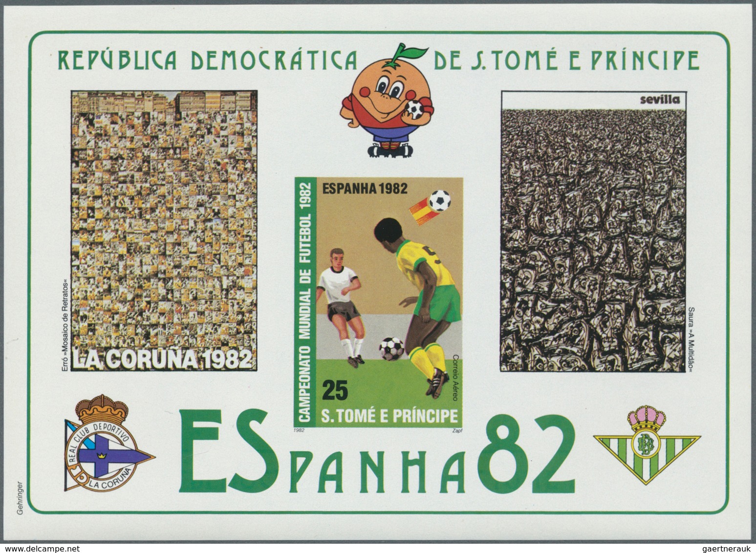 25607 Thematik: Sport-Fußball / Sport-soccer, Football: 1982, SAO TOME E PRINCIPE: Football World Champion - Autres & Non Classés