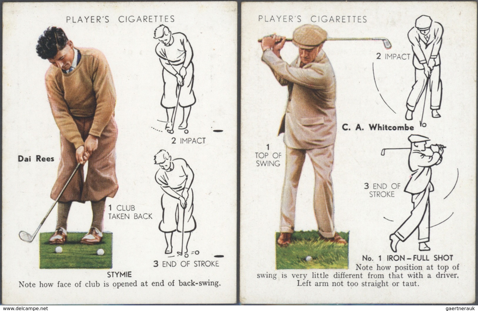25612 Thematik: Sport-Golf / Sport-golf: 1939, ZIGARETTENBILDCHEN: Komplette Original-Serie Mit 25 Verschi - Golf