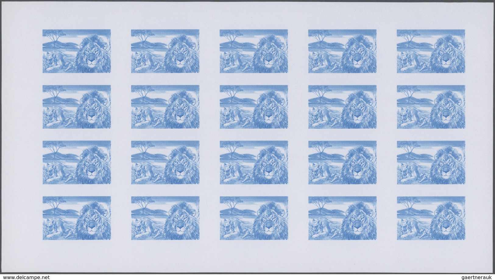 25663 Thematik: Tiere, Fauna / animals, fauna: 1972, Rwanda. Progressive proofs set of sheets for the comp