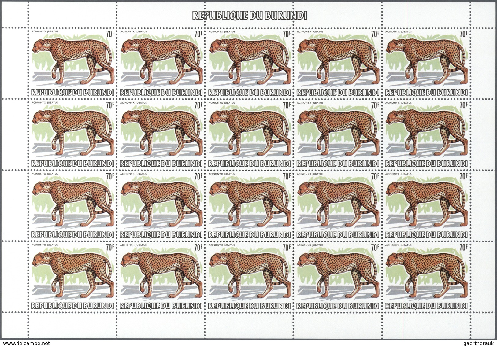 25667 Thematik: Tiere, Fauna / animals, fauna: 1982, BURUNDI: African Wildlife complete set of 13 from 2fr