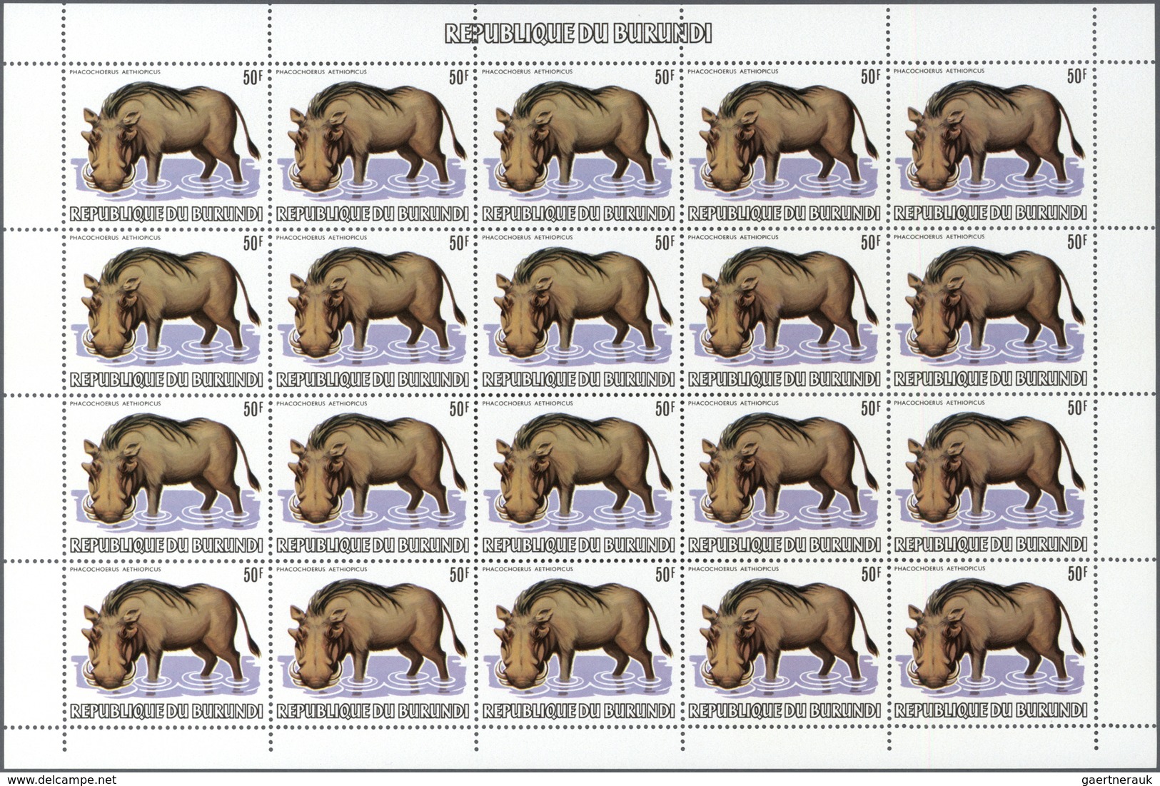 25667 Thematik: Tiere, Fauna / animals, fauna: 1982, BURUNDI: African Wildlife complete set of 13 from 2fr