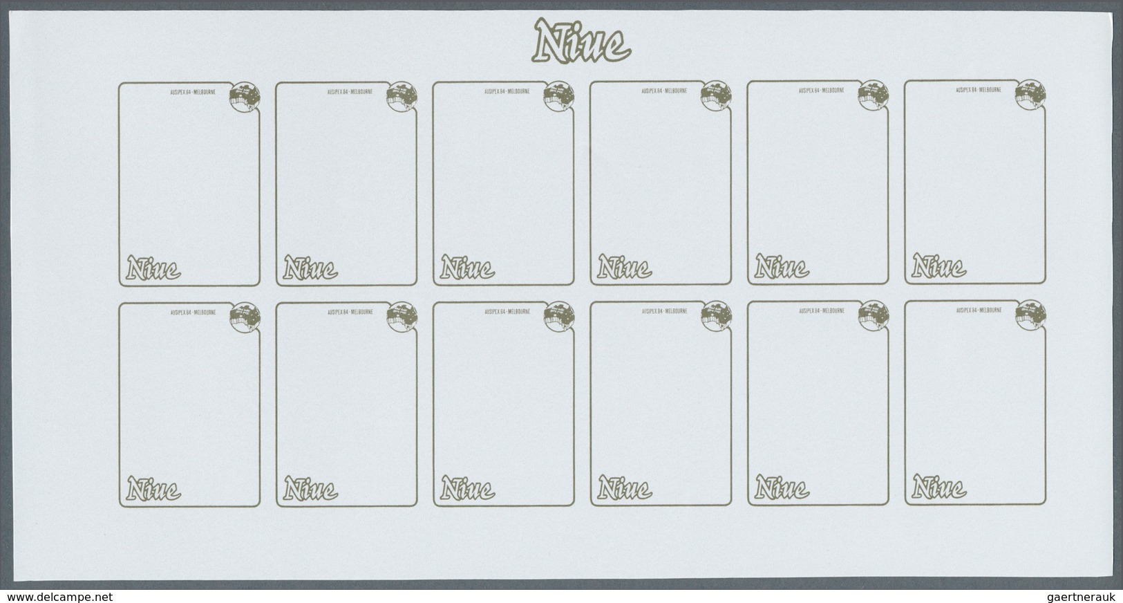 25668 Thematik: Tiere, Fauna / animals, fauna: 1984, Niue. Progressive proofs set of sheets for the comple