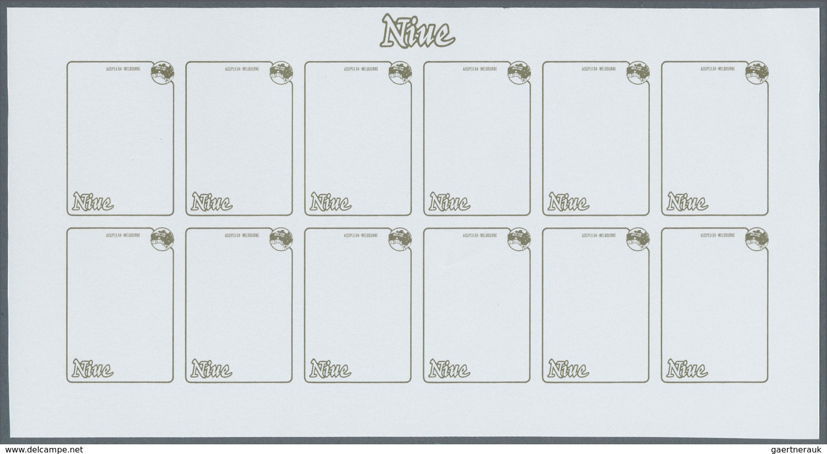 25668 Thematik: Tiere, Fauna / animals, fauna: 1984, Niue. Progressive proofs set of sheets for the comple