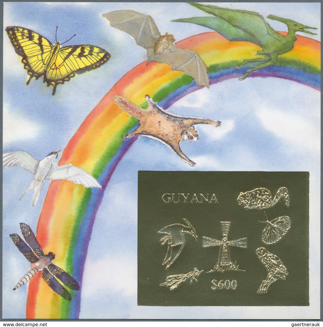 25674 Thematik: Tiere, Fauna / Animals, Fauna: 1993, Guyana. Lot Of 100 GOLD Blocks With $600 Stamp ANIMAL - Autres & Non Classés
