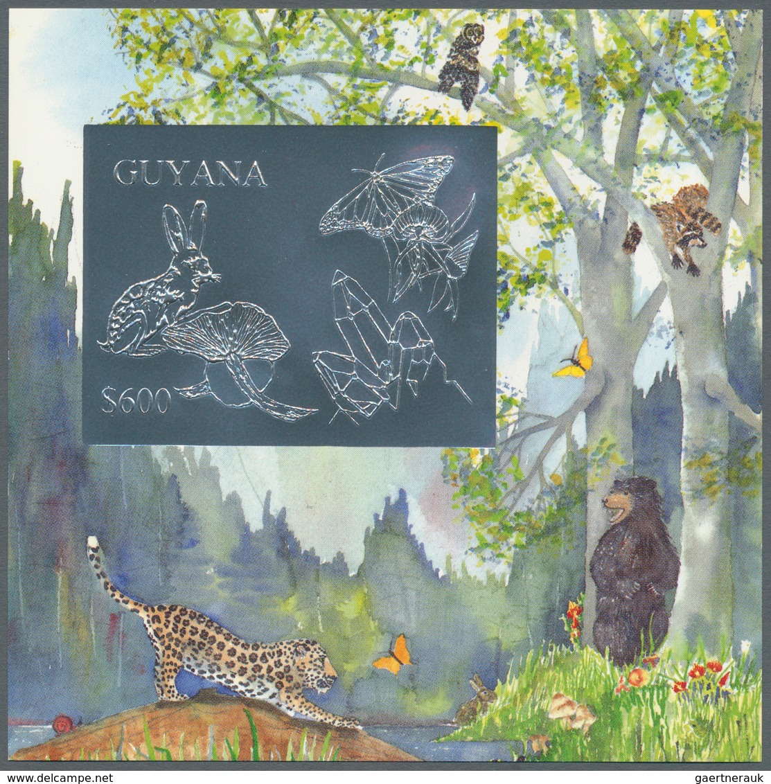 25676 Thematik: Tiere, Fauna / Animals, Fauna: 1993, Guyana. Lot Of 100 GOLD Souvenir Sheets And 100 SILVE - Autres & Non Classés