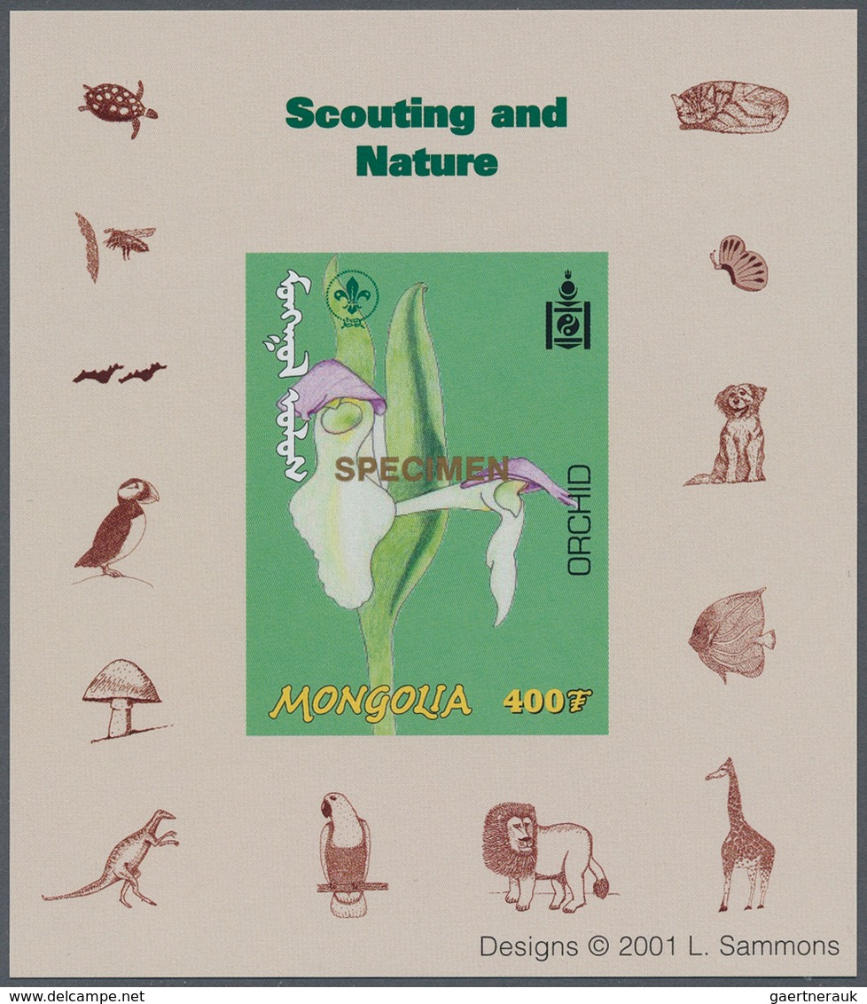 25680 Thematik: Tiere, Fauna / Animals, Fauna: 2001, MONGOLIA: Scouts And Nature Lot With 120 Special Impe - Autres & Non Classés