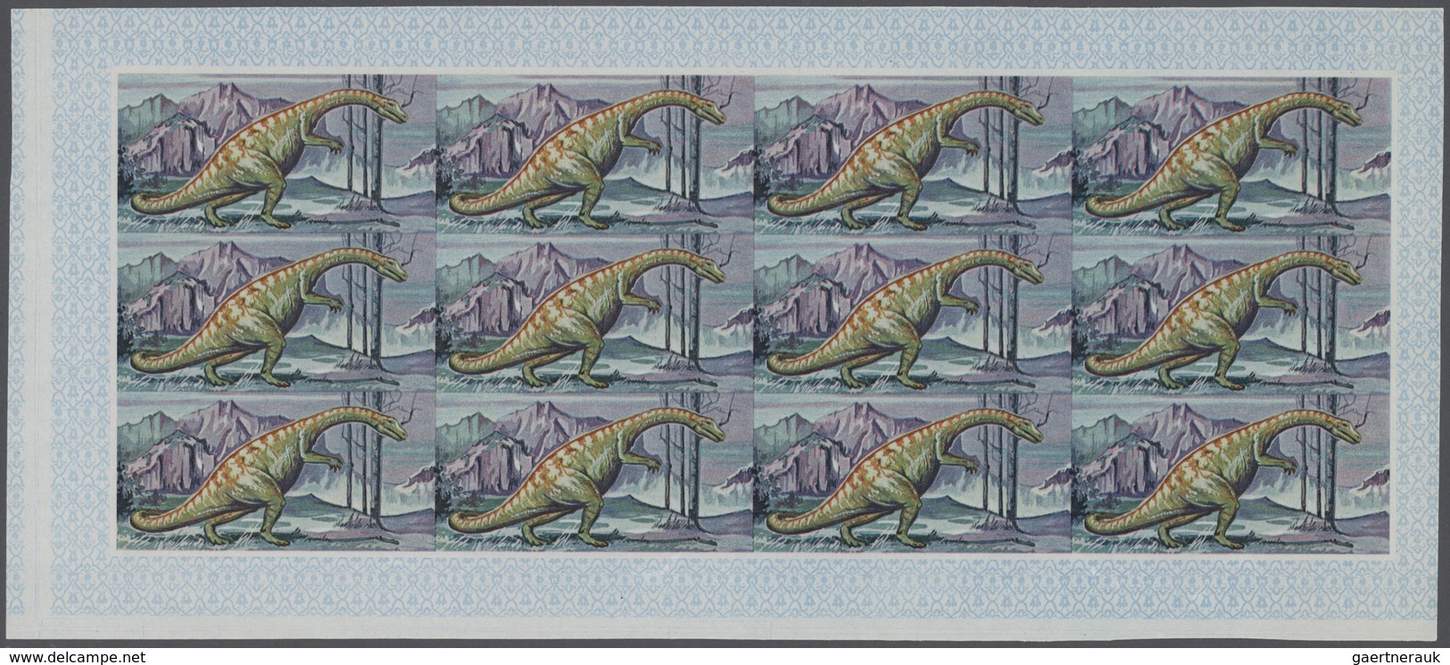 25686 Thematik: Tiere-Dinosaurier / Animals-dinosaur: 1968, Fujeira. Progressive Proofs Set Of Sheets For - Préhistoriques