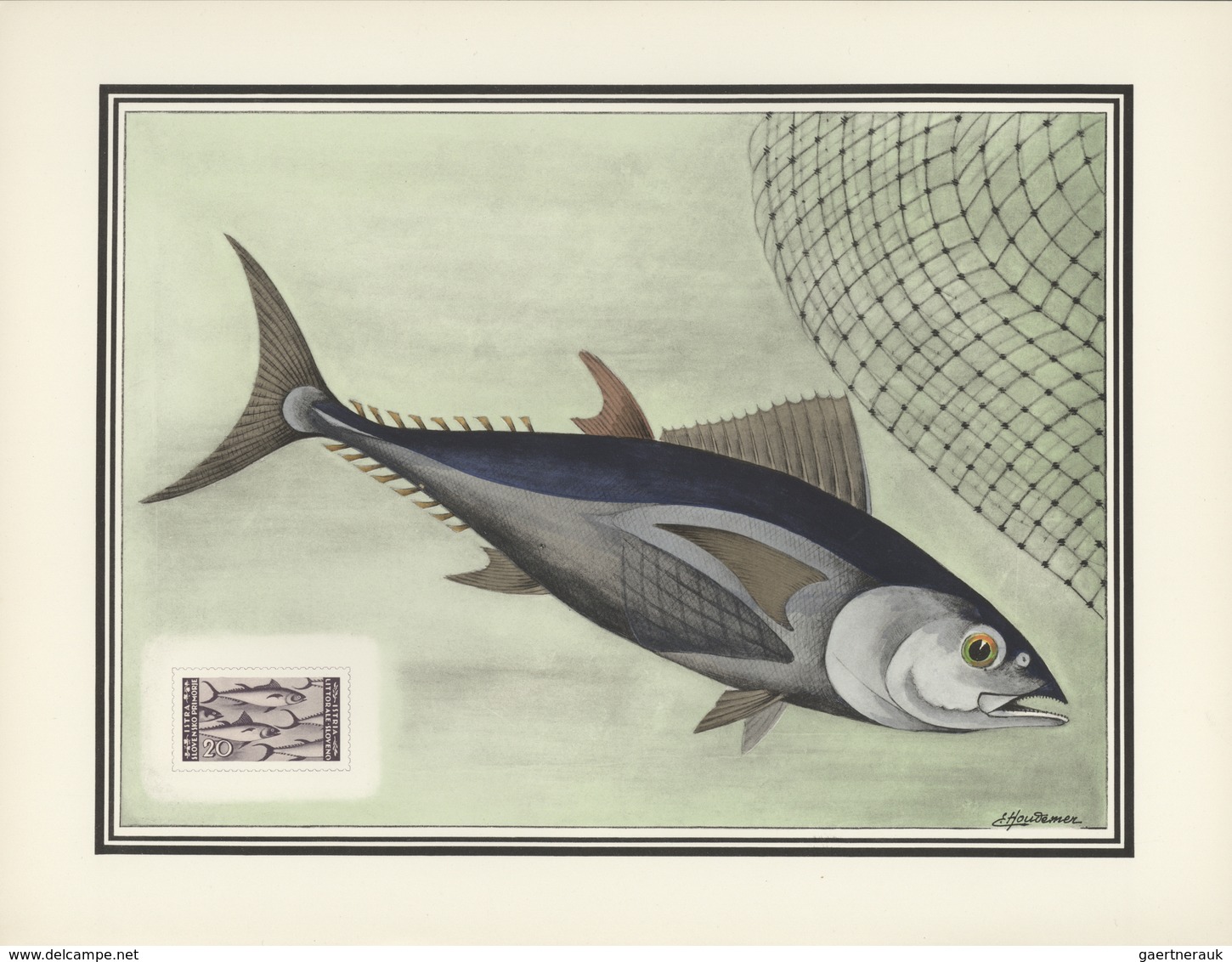 25698 Thematik: Tiere-Fische / Animals-fishes: 1955, France. "LES OISEAUX Et Le Timbre-Poste Par F.-E. Hou - Fische