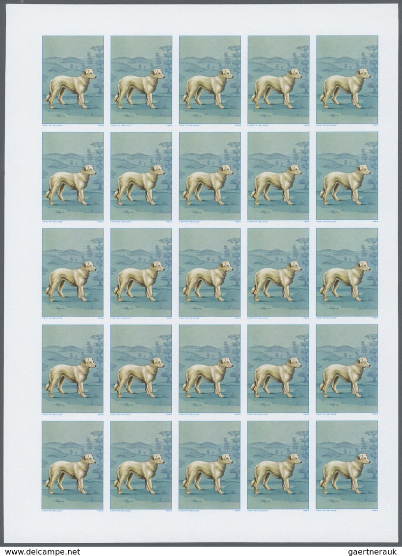 25714 Thematik: Tiere-Hunde / Animals-dogs: 1984, Morocco. Progressive Proofs Set Of Sheets For The Issue - Chiens