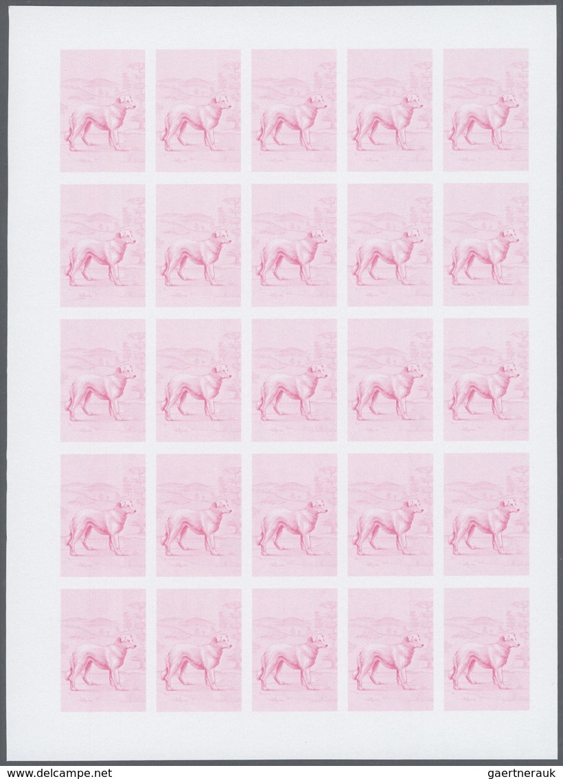 25714 Thematik: Tiere-Hunde / Animals-dogs: 1984, Morocco. Progressive Proofs Set Of Sheets For The Issue - Chiens