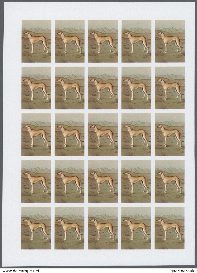 25714 Thematik: Tiere-Hunde / animals-dogs: 1984, Morocco. Progressive proofs set of sheets for the issue