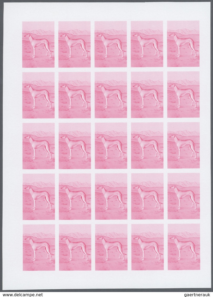 25714 Thematik: Tiere-Hunde / animals-dogs: 1984, Morocco. Progressive proofs set of sheets for the issue