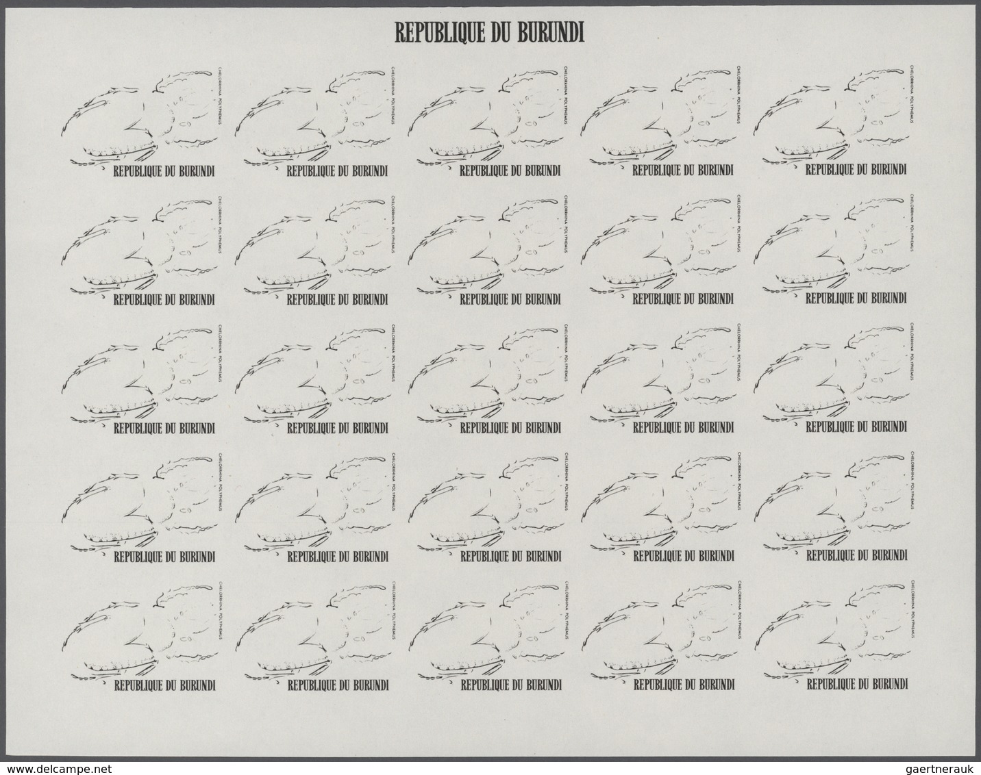 25722 Thematik: Tiere-Insekten / Animals-insects: 1970, Burundi. Progressive Proofs Set Of Sheets For The - Autres & Non Classés