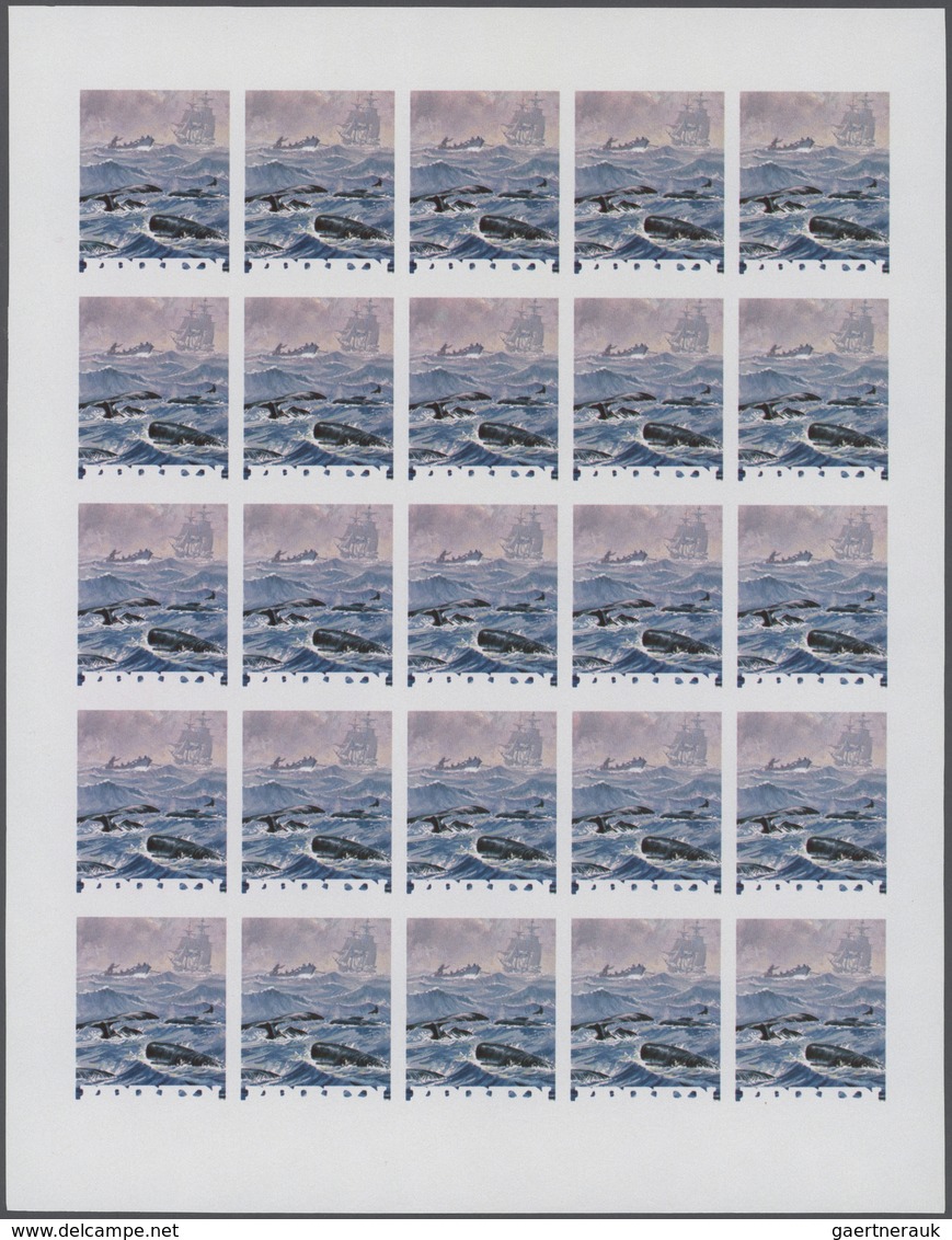 25732 Thematik: Tiere-Meerestiere / Animals-sea Animals: 1983, Penrhyn. Progressive Proofs Set Of Sheets F - Vie Marine