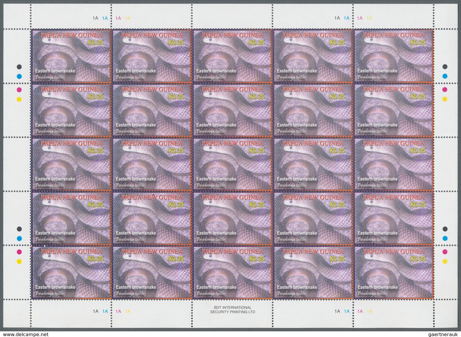 25775 Thematik: Tiere-Reptilien / Animals-reptiles: 2006, Papua New Guinea. Lot Of 2,500 Stamps "5.35k Eas - Autres & Non Classés