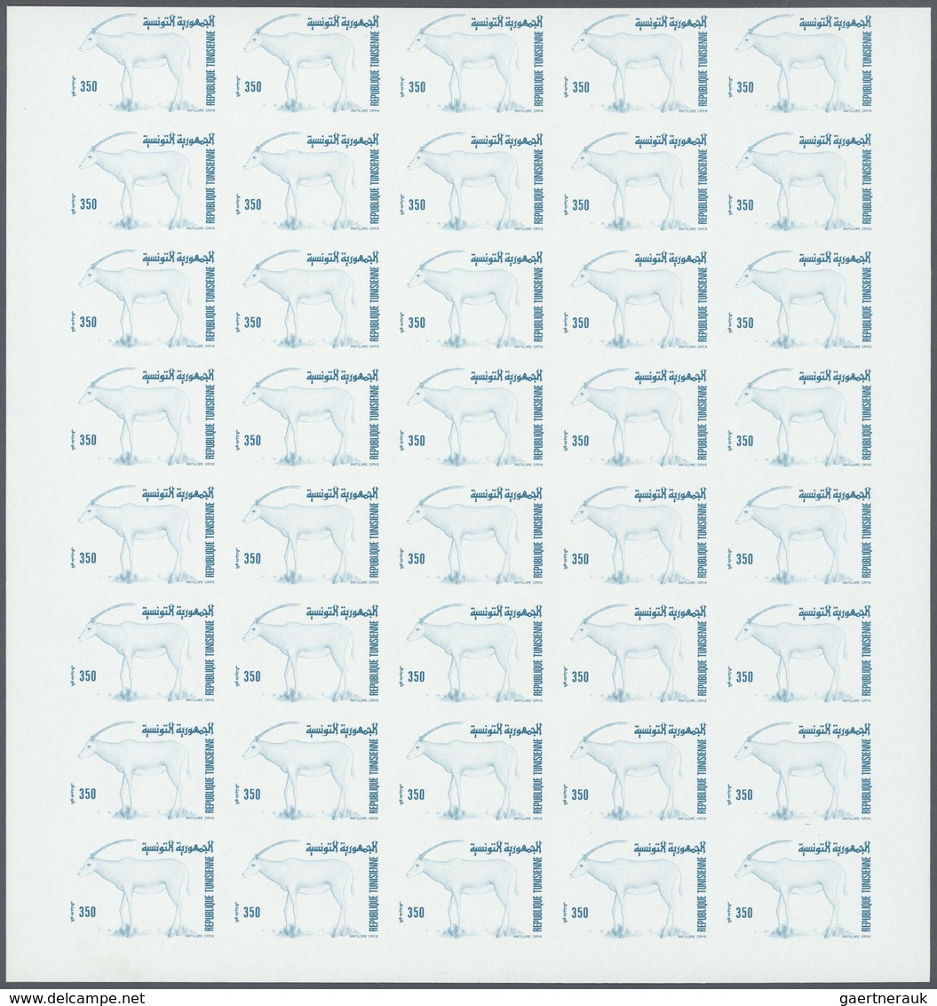 25786 Thematik: Tiere-Schildkröten / Animals-turtles: 1989, Tunisia. Progressive Proofs Set Of Sheets For - Tortues