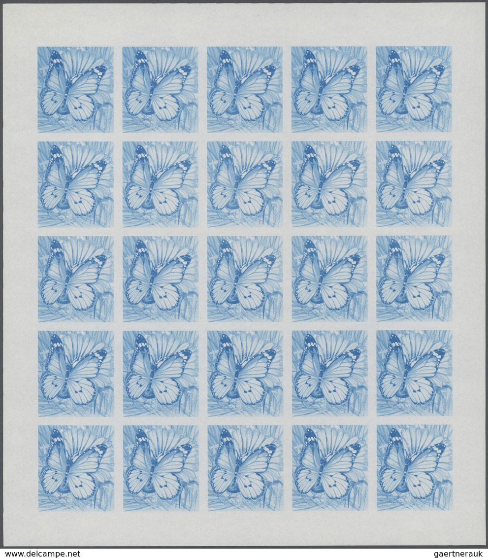 25797 Thematik: Tiere-Schmetterlinge / Animals-butterflies: 1968, Burundi. Progressive Proofs Set Of Sheet - Schmetterlinge