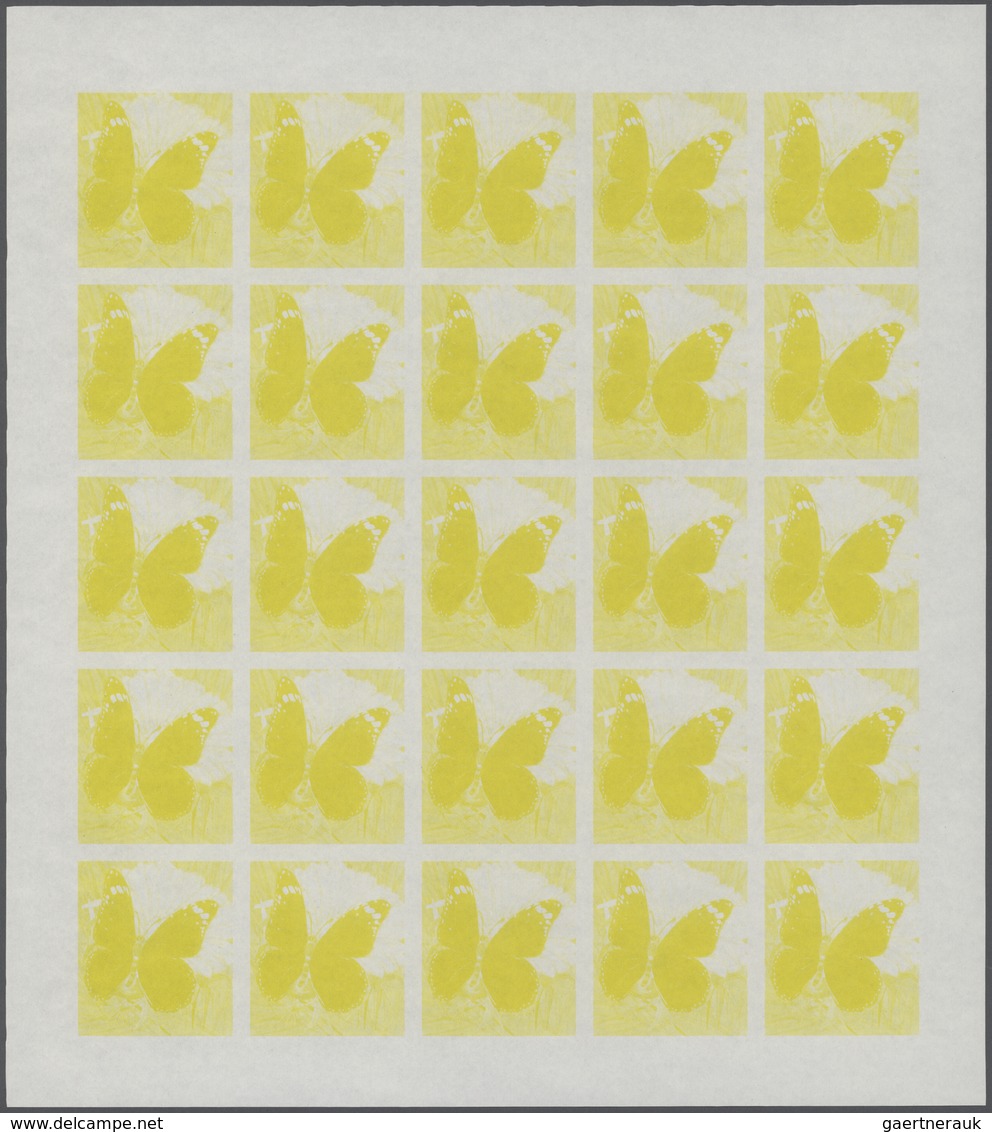 25797 Thematik: Tiere-Schmetterlinge / Animals-butterflies: 1968, Burundi. Progressive Proofs Set Of Sheet - Papillons