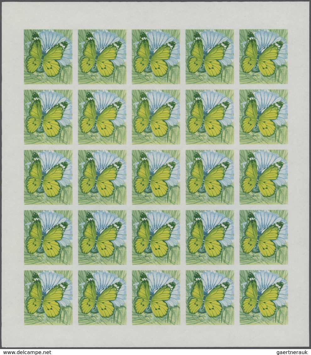 25797 Thematik: Tiere-Schmetterlinge / Animals-butterflies: 1968, Burundi. Progressive Proofs Set Of Sheet - Schmetterlinge