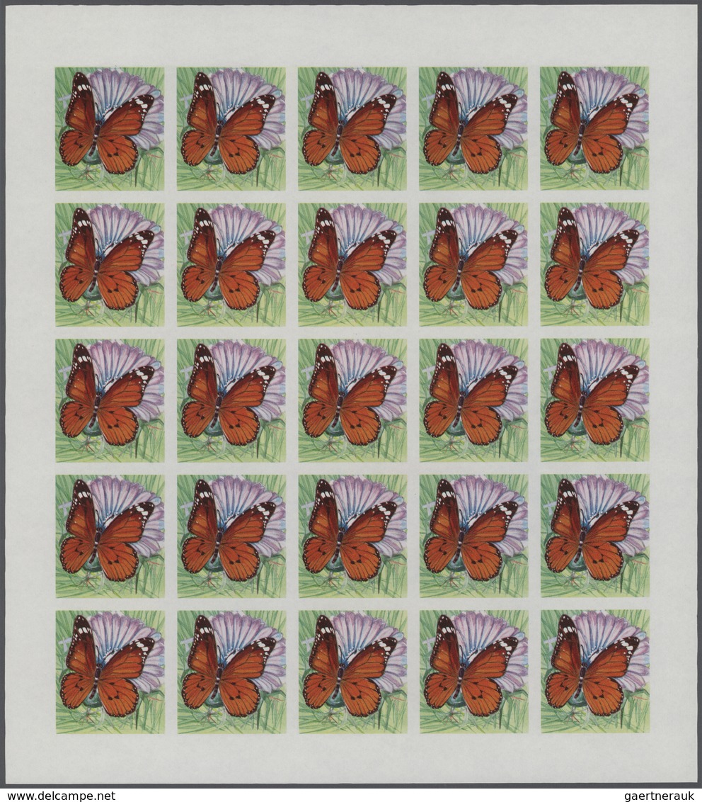 25797 Thematik: Tiere-Schmetterlinge / animals-butterflies: 1968, Burundi. Progressive proofs set of sheet