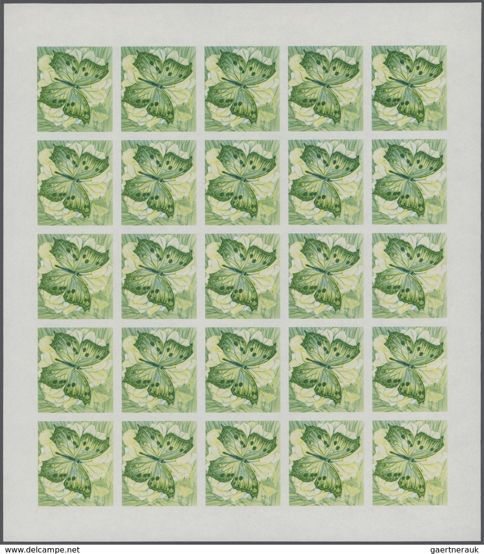 25798 Thematik: Tiere-Schmetterlinge / Animals-butterflies: 1968, Burundi. Progressive Proofs Set Of Sheet - Papillons