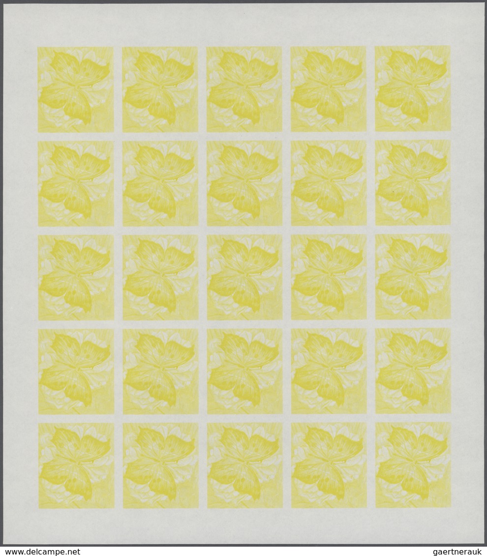 25798 Thematik: Tiere-Schmetterlinge / animals-butterflies: 1968, Burundi. Progressive proofs set of sheet