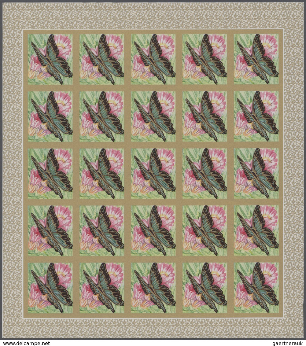 25799 Thematik: Tiere-Schmetterlinge / Animals-butterflies: 1968, Burundi. Progressive Proofs Set Of Sheet - Papillons